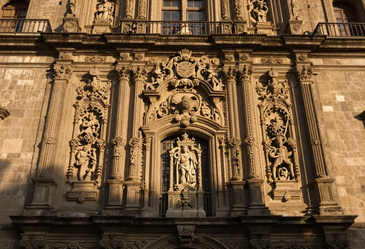 Detalle de la portada estípite del Sagrario Metropolitano