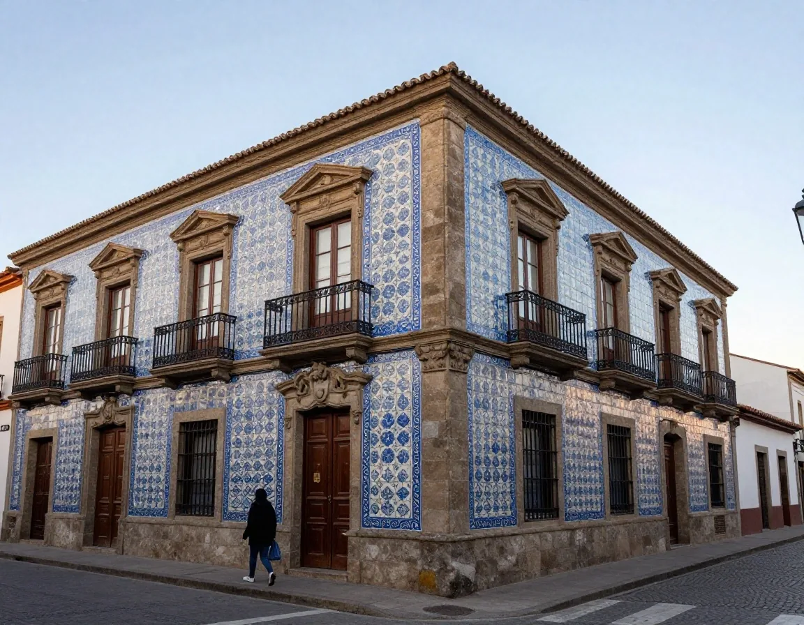 Fachada de talavera poblana de la Casa de los Azulejos