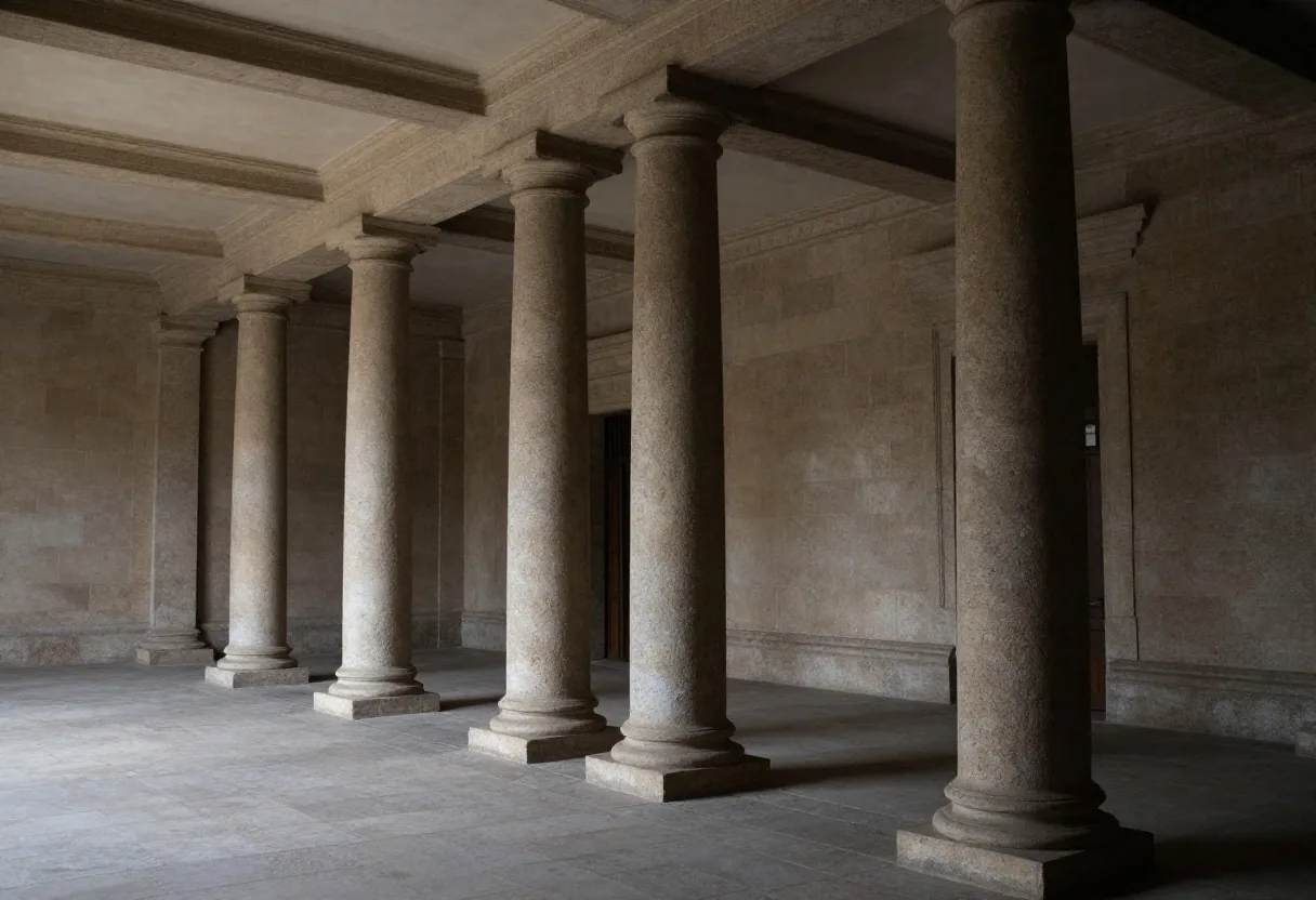 Patio principal neoclásico del Palacio de Minería de Manuel Tolsá
