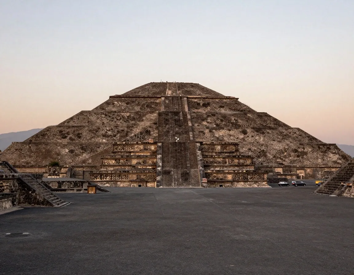 Pirámide del Sol en la zona arqueológica de Teotihuacán