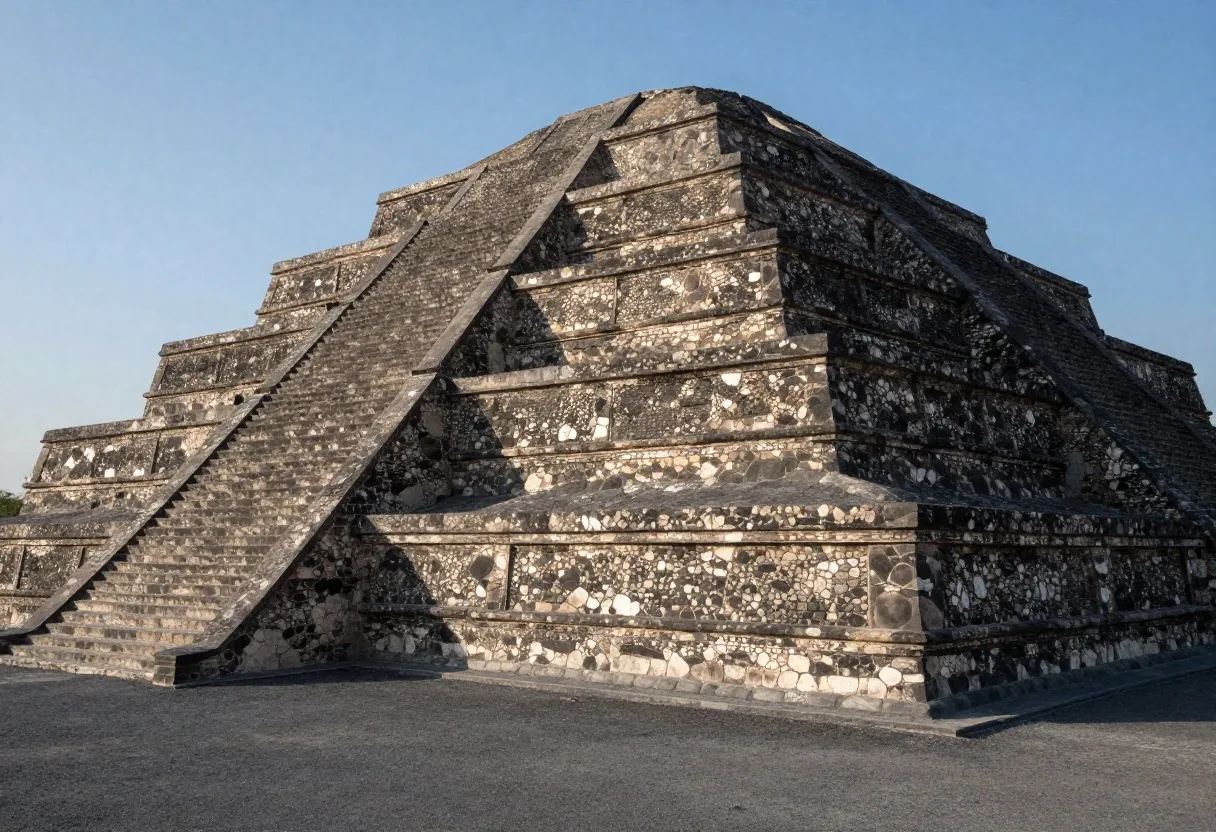 Pirámide del Sol y sus cuerpos escalonados en Teotihuacán
