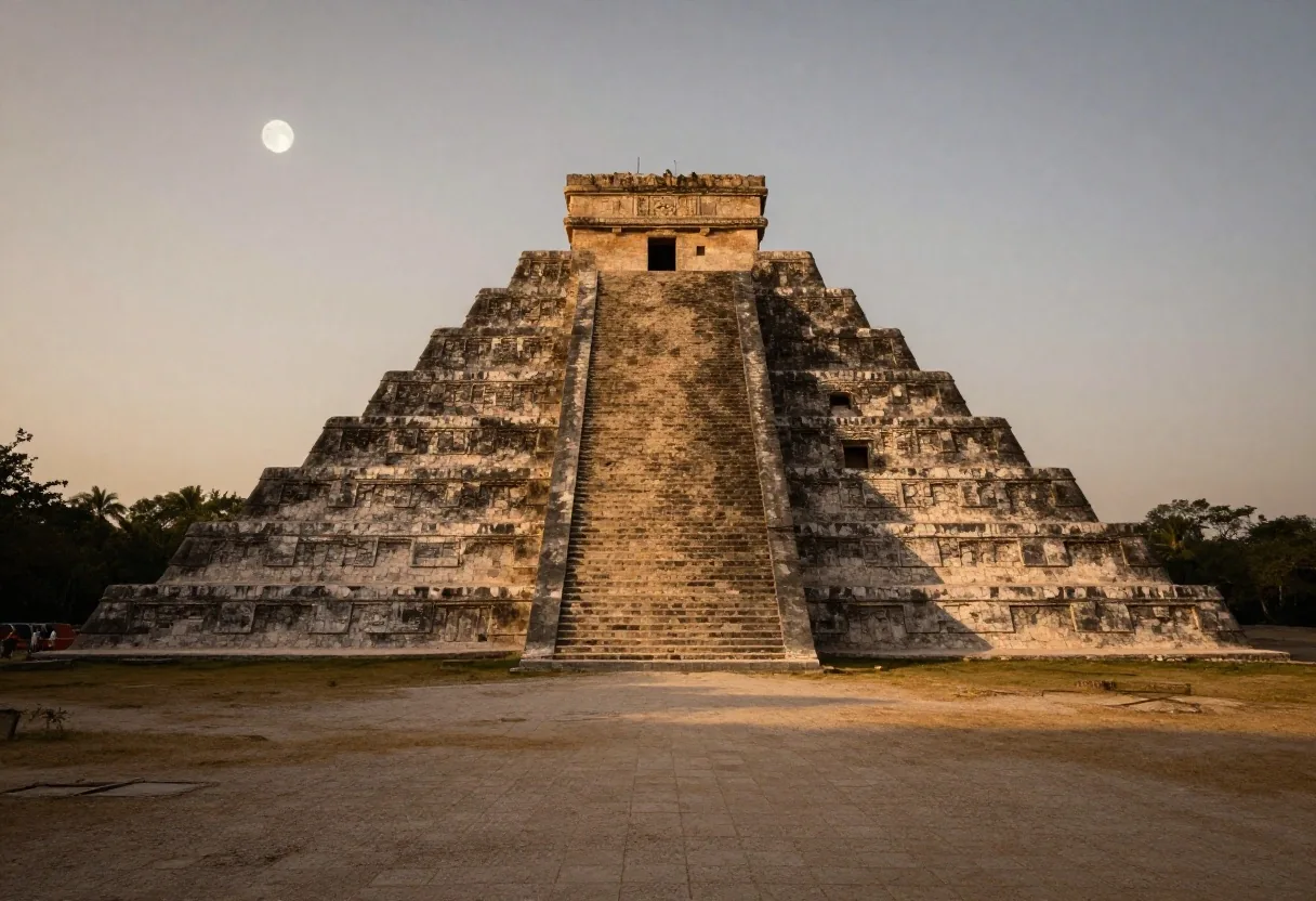 Pirámide de la Luna alineada con el Cerro Gordo en Teotihuacán